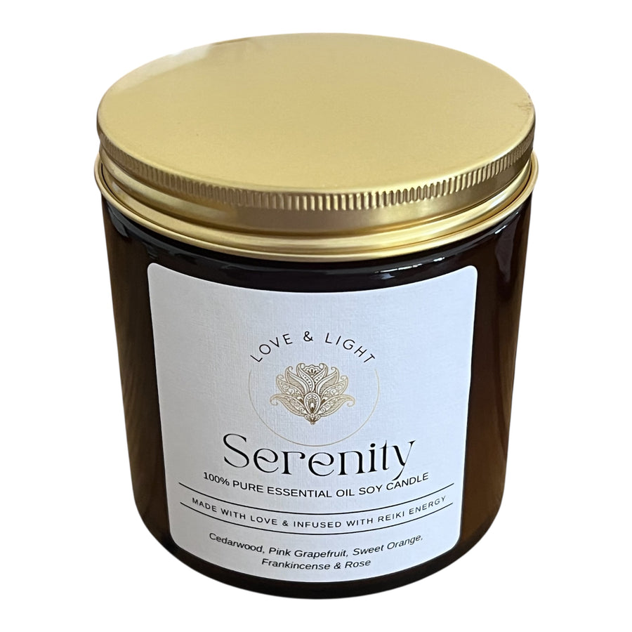 100% Pure Essential Oil Wood Wick Soy Candles - Love & Light