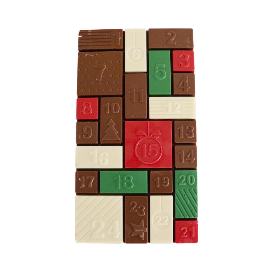 MALENY CHOCOLATE CO. Advent Calendar Chocolate Block 200g - Love & Light