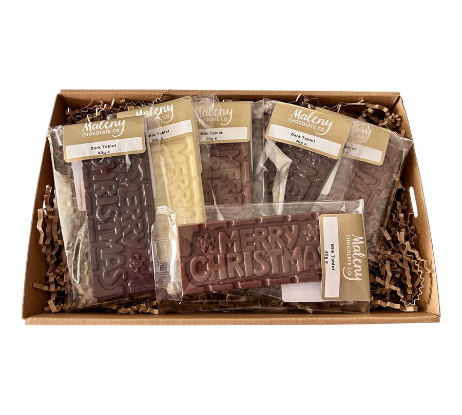 MALENY CHOCOLATE CO.  Merry Christmas Block 100g/40g - Love & Light