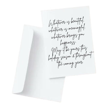 May it be yours this holiday season - Love & Light
