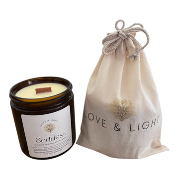 100% Pure Essential Oil Wood Wick Soy Candles - Love & Light