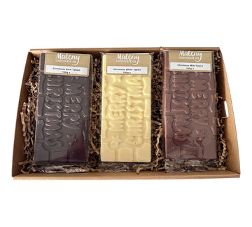 MALENY CHOCOLATE CO.  Merry Christmas Block 100g/40g - Love & Light