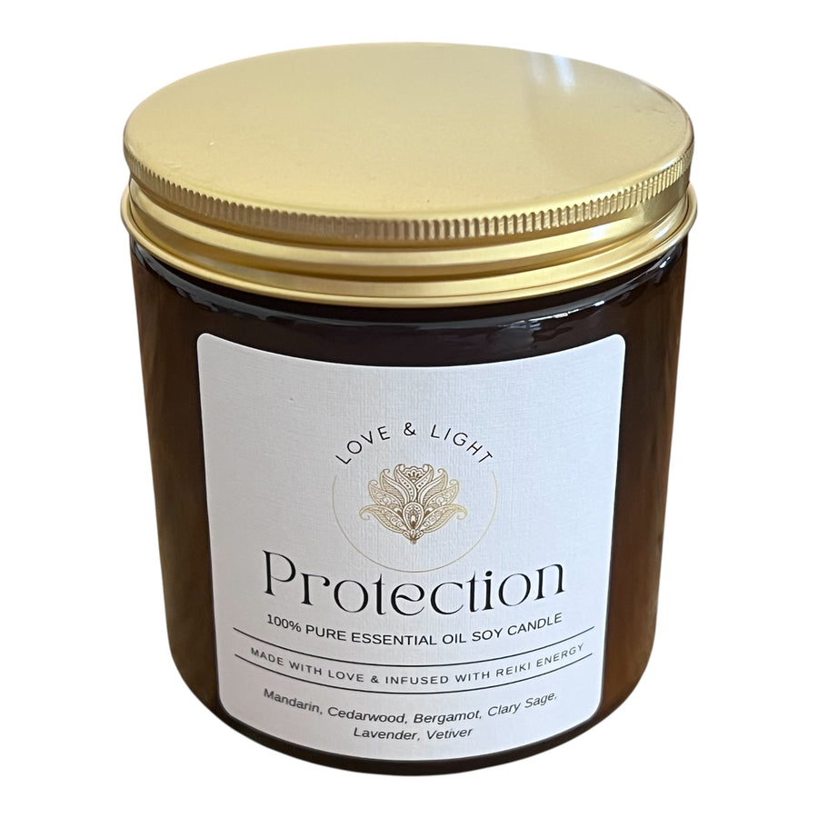 100% Pure Essential Oil Wood Wick Soy Candles - Love & Light