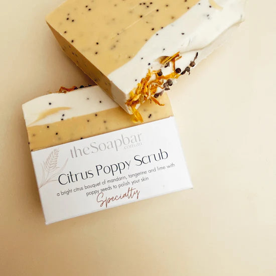 Citrus Poppy Scrub Bar - Love & Light
