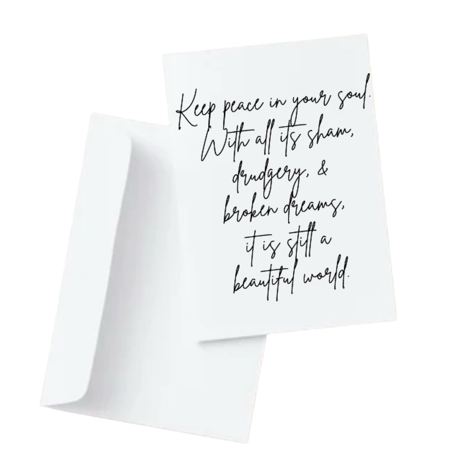 Keep peace in your soul