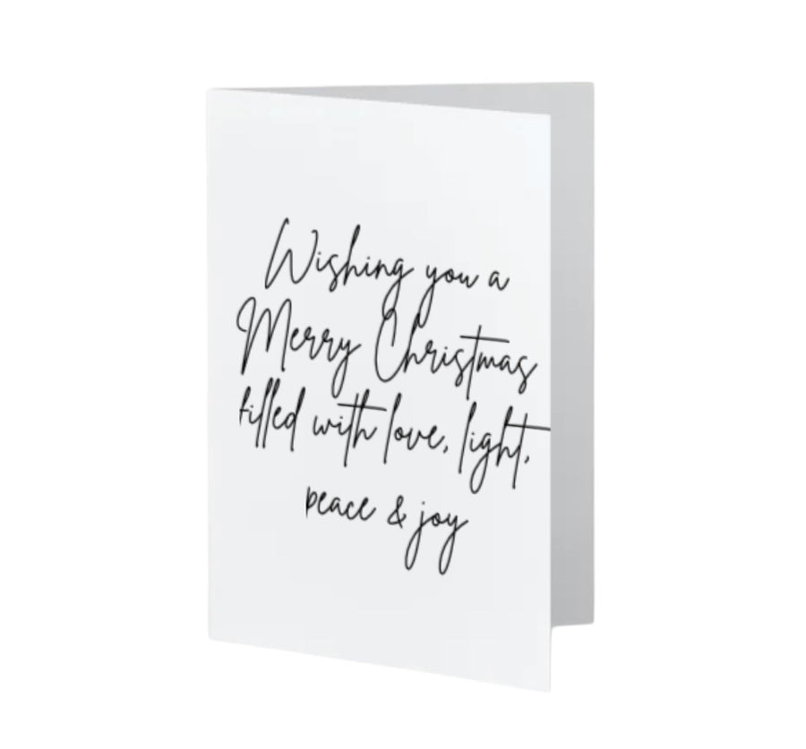 Wishing you a Merry Christmas filled with love, light, peace & joy.