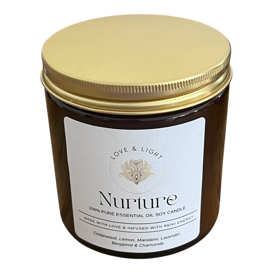 100% Pure Essential Oil Wood Wick Soy Candles - Love & Light