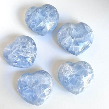 Blue Calcite Heart - Love & Light