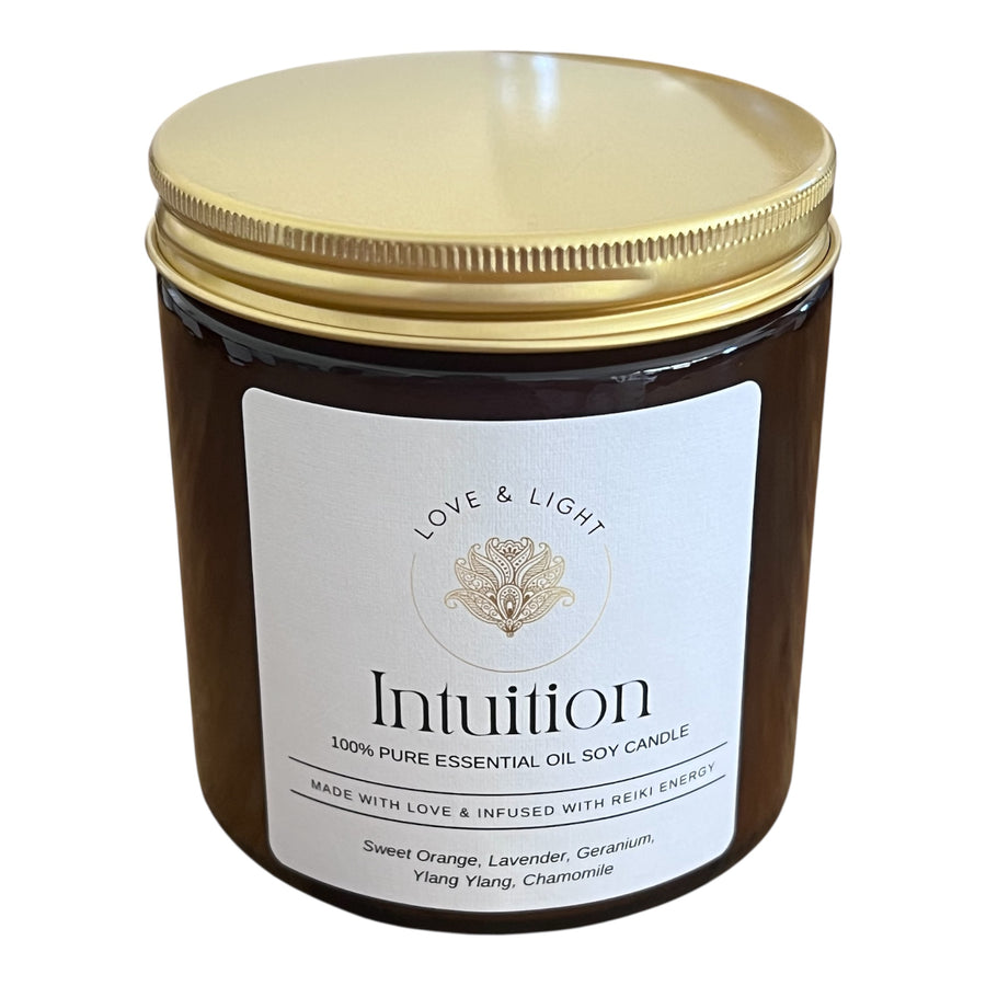 100% Pure Essential Oil Wood Wick Soy Candles - Love & Light