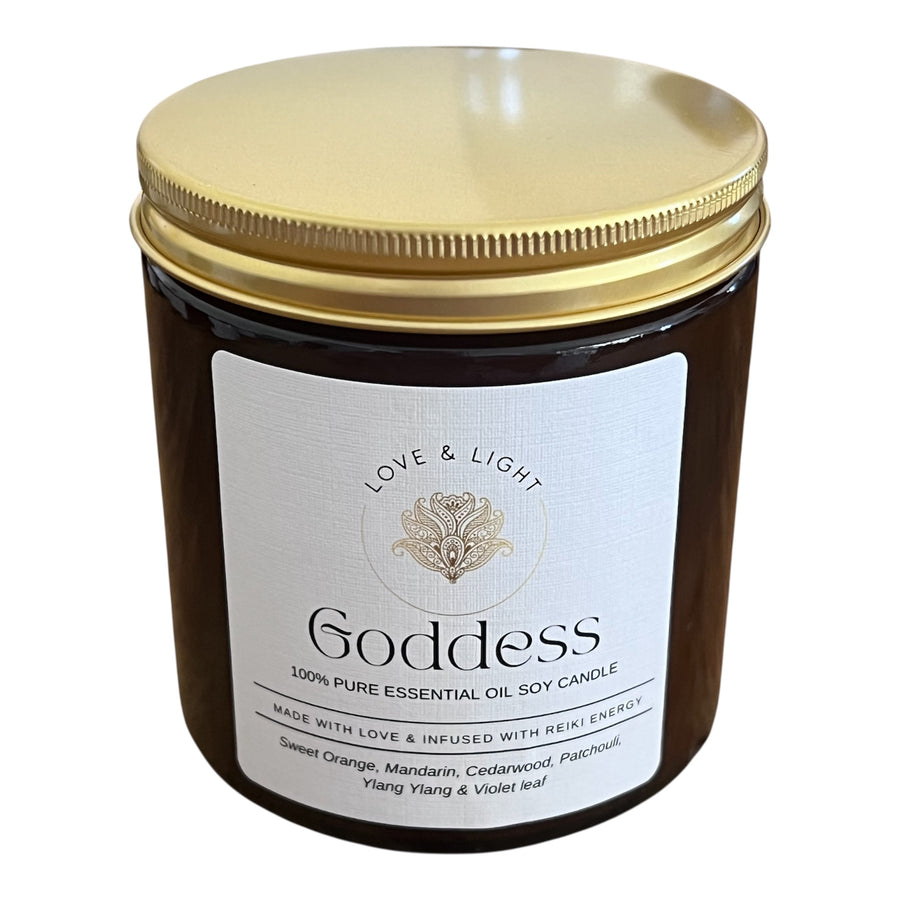 100% Pure Essential Oil Wood Wick Soy Candles - Love & Light