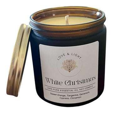 White Christmas Candle - Love & Light